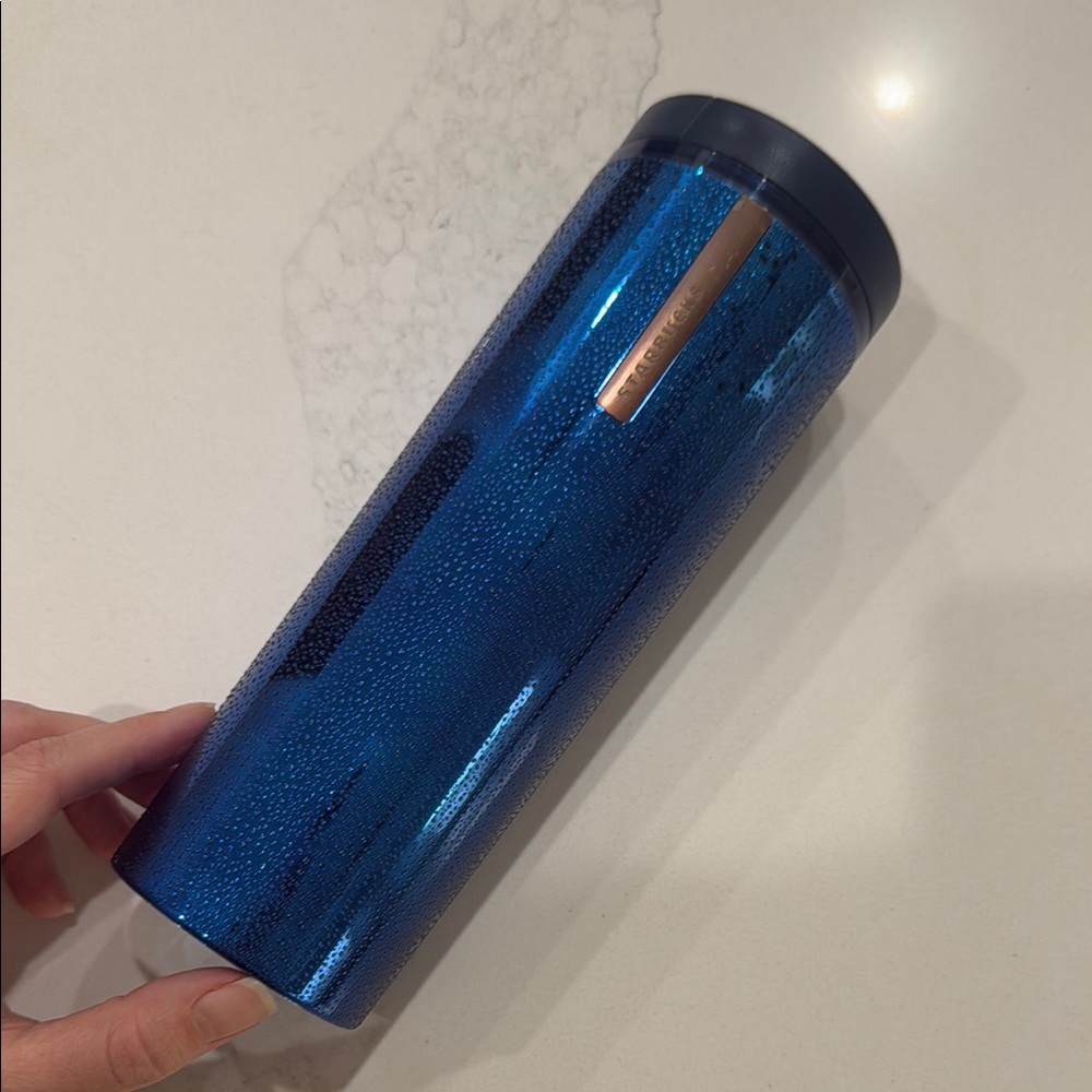 🌸 Starbucks Metallic Blue Tumbler